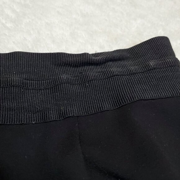Zara Basic Black‎ Elastic Moto Straight Leg Knee Patches Leggings Pants Women L - Picture 8 of 8